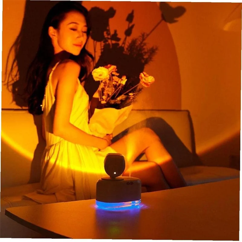 

Night Light 2 in 1 Mini Wireless Sunset Lamp Air Humidifier Water Aroma Diffuser Sunset Light Bedroom Decoration Children Gift