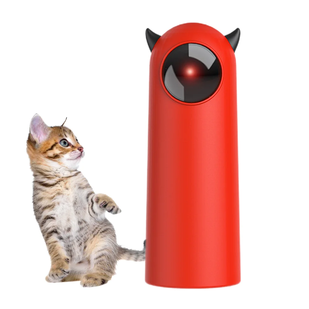 

360° Automatic Rotating Laser Cat Interactive Toy Electric Robot Teasing Cat Feather Toy Intelligent Handheld Toys Pet Supplies