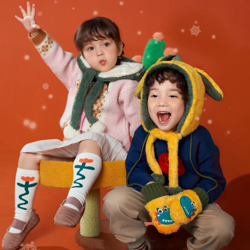 

Kocotree Kids Winter Hat Cute Lovely Warm Christmas Cartoon Soft Yellow Coral Fleece Baby Toddler Girls Boys Hats