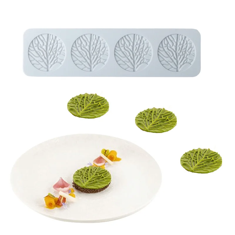 

Textured Leaf Fragile Silicone Mold 4-hole Lace Flower Mold DIY Decoration