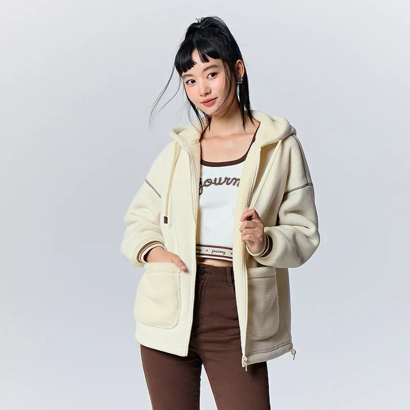 Куртка Semir женская из имитации овечьей шерсти флисовый кардиган свободного