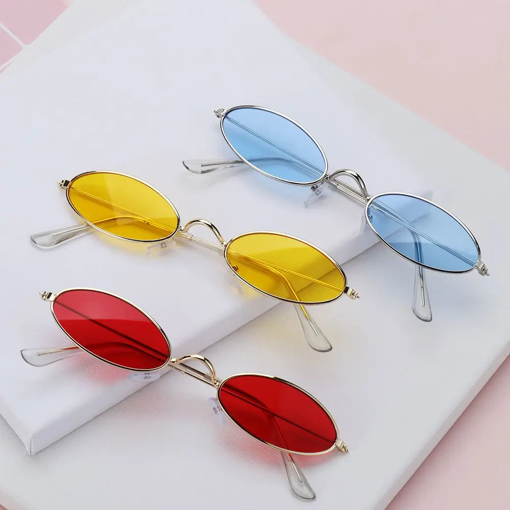 

Retro Men and Women Small Frame Accessories Vintage Shades Eyeglasses Sun Glasses Oval Sunglasses
