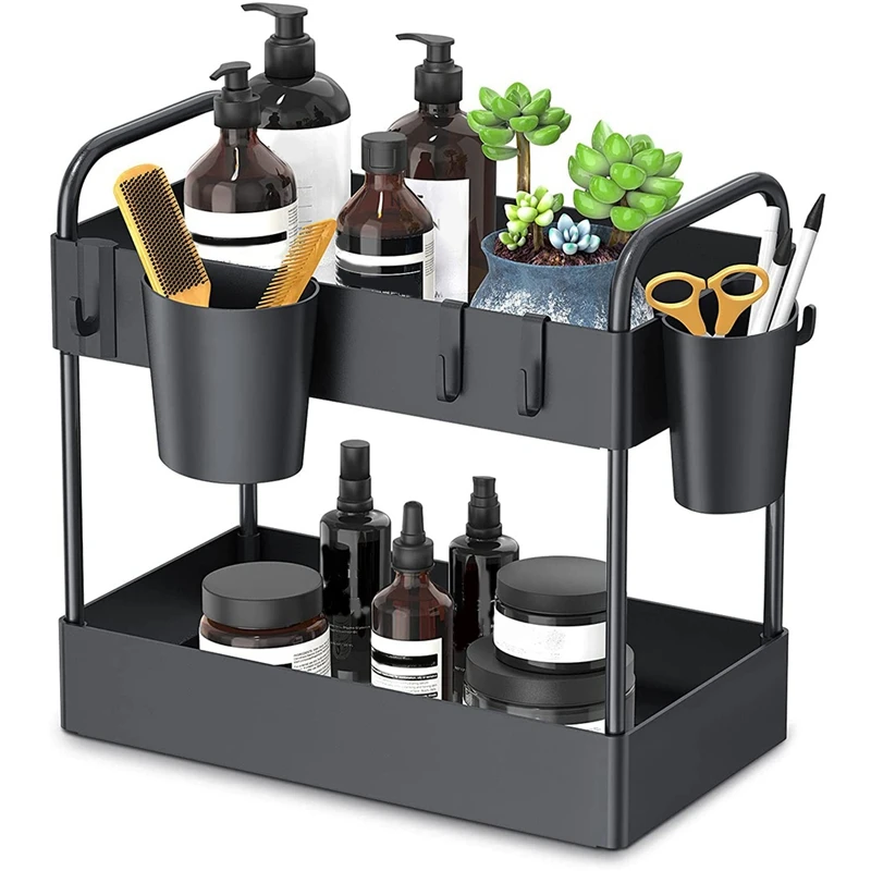 

Under Sink Organizer, Bathroom Under Sink Storage 2 Tier Bathroom Countertop Organizer For Bathroom Kitchen Spice Makeup