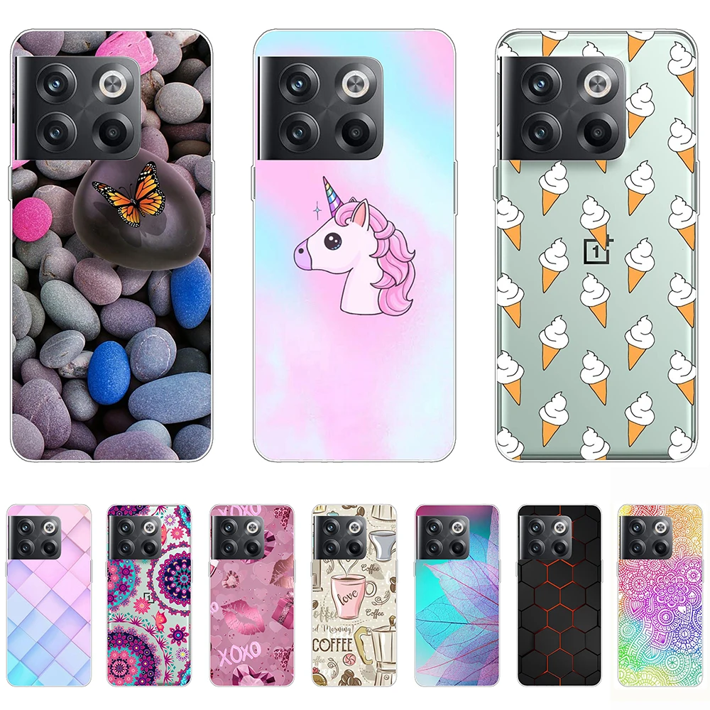 

Silicon Case for OnePlus 10T Fashion transparent 6.7inch Shell Cover on OnePlus10T CPH2415 Tpu Soft shockproof Bumper Ultra-thin