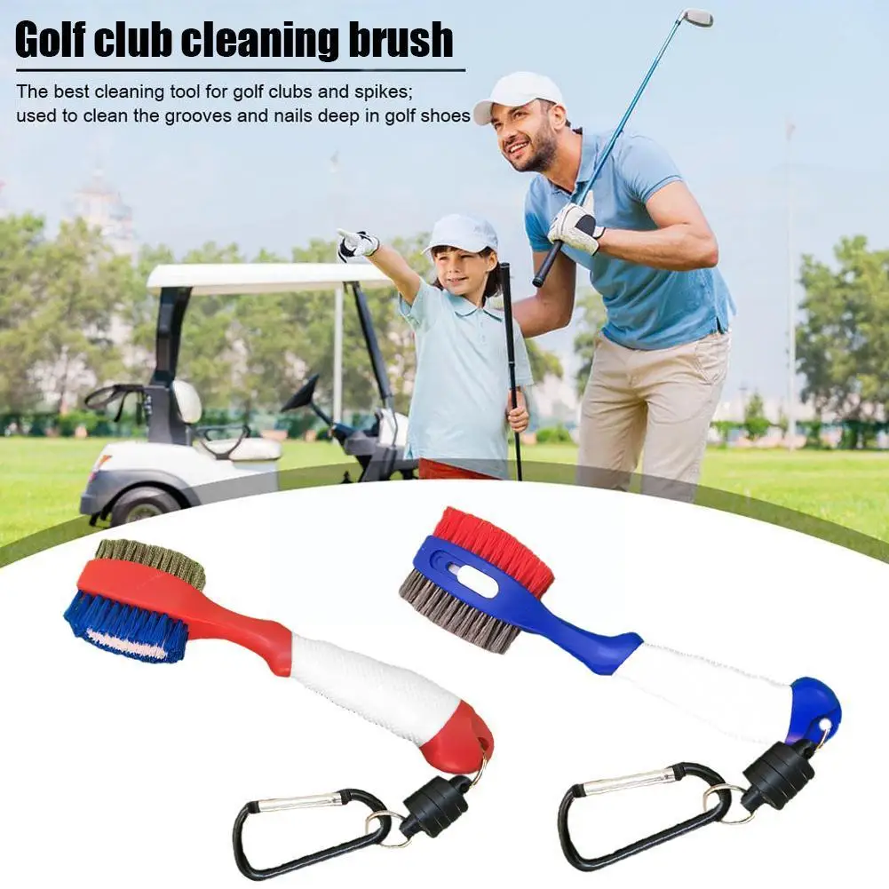 

1 pcs Golf Brush Groove Cleaner Double-Sided Nylon Club Cleaning Spherical Golf Cleaner Cord Brush Golf Bristle Practical H B3G1
