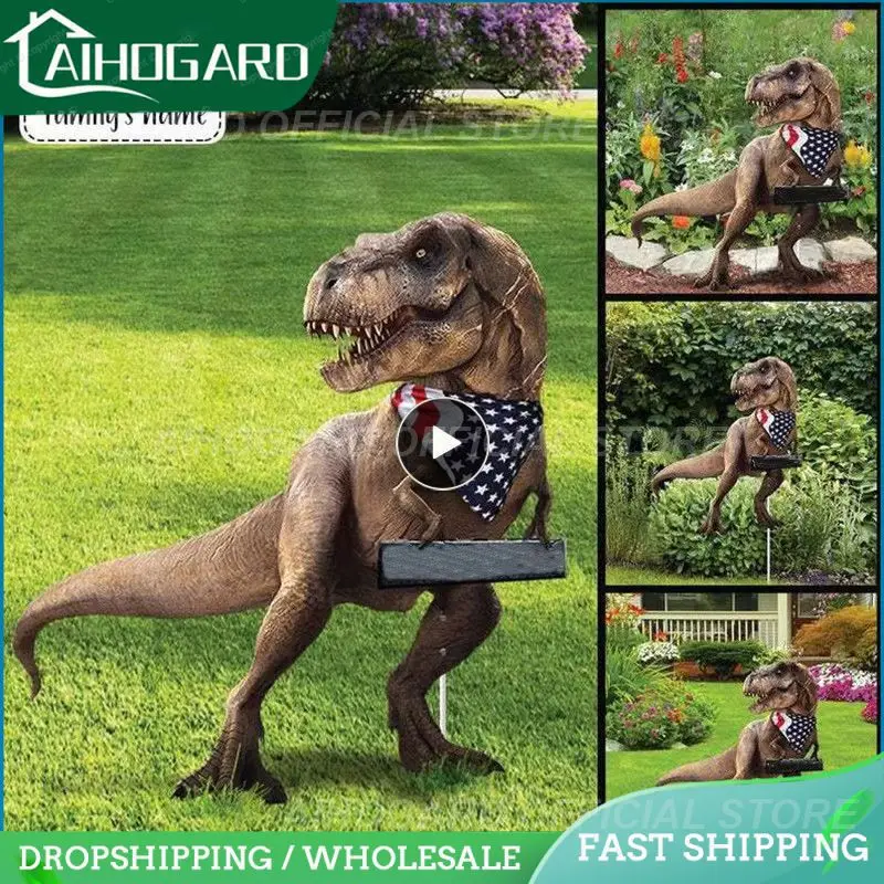 

Household Decoration Metal Crafts Gardening Supplies Home Decor Animals Metal Tyrannosaurus Yard Art Statues Sign Sculptures