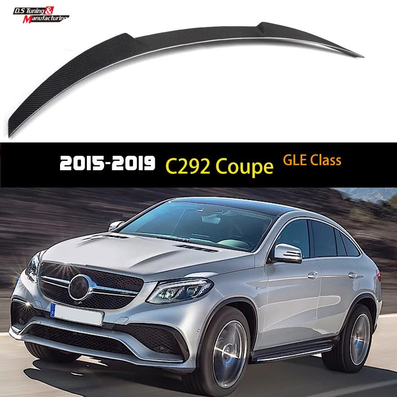 

Real Carbon Fiber Rear Trunk Spoiler Boot Lid Lip Tail Wings For Mercedes GLE Class W292 C292 Coupe 2015-2019 Car Accessories