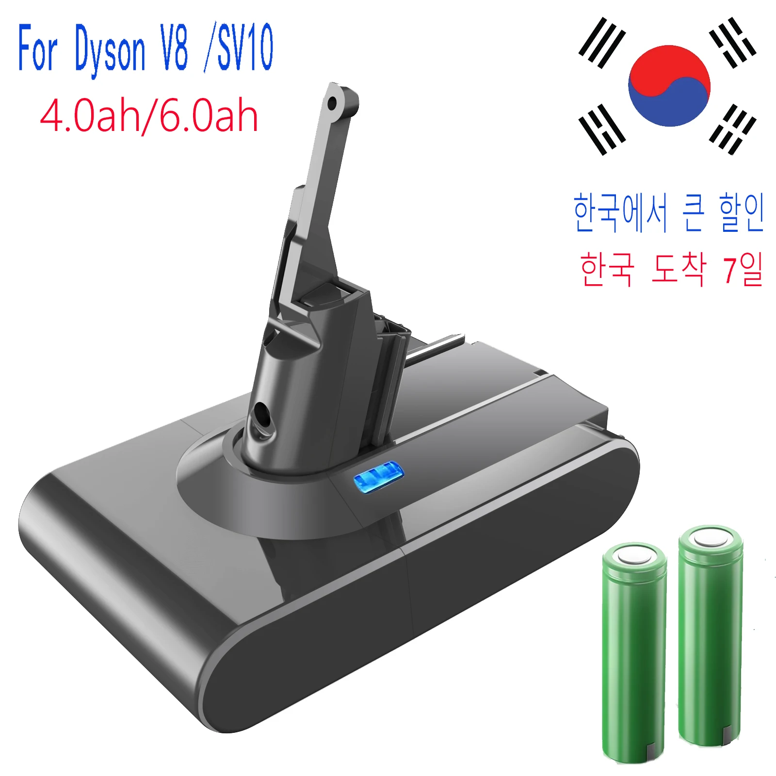 21.6V 6000mAh Replacement Battery for Dyson V8 Absolute Handheld Vacuum Cleaner for Dyson V8 SV10 Battery 18650