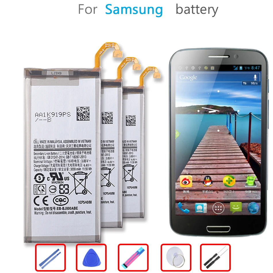 

Battery EB-BJ800ABE For Samsung Galaxy A6 (2018) SM-A600 A600F For Galaxy J6 J600F 3000mAh High Quality Batteria + free tools