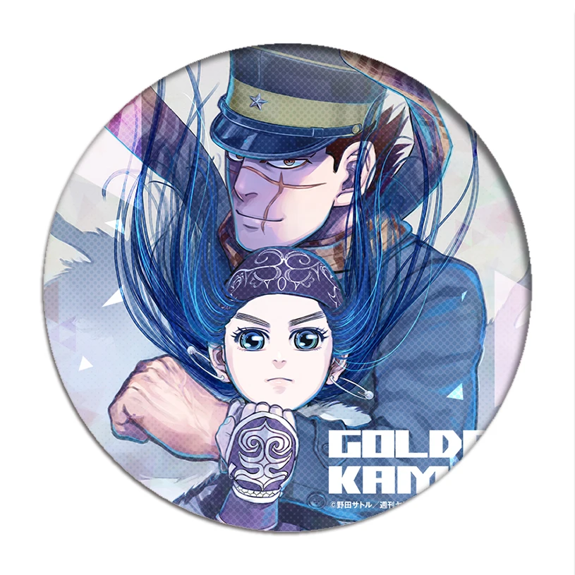 Золотые значки kamполяй для косплея рюкзака брошь Sugimoto Saichi булавки Asirpa