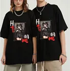 Genshin Impact Hu Tao мультяшная футболка для мужчин и женщин уличная одежда топы футболки Аниме Мода Харадзюку унисекс графическая Футболка женская одежда