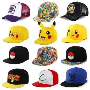 Imported Pokemon Pikachu Baseball Cap Anime Cartoon Figure Cosplay Hat Adjustable Women Men Kids Sports Hip H