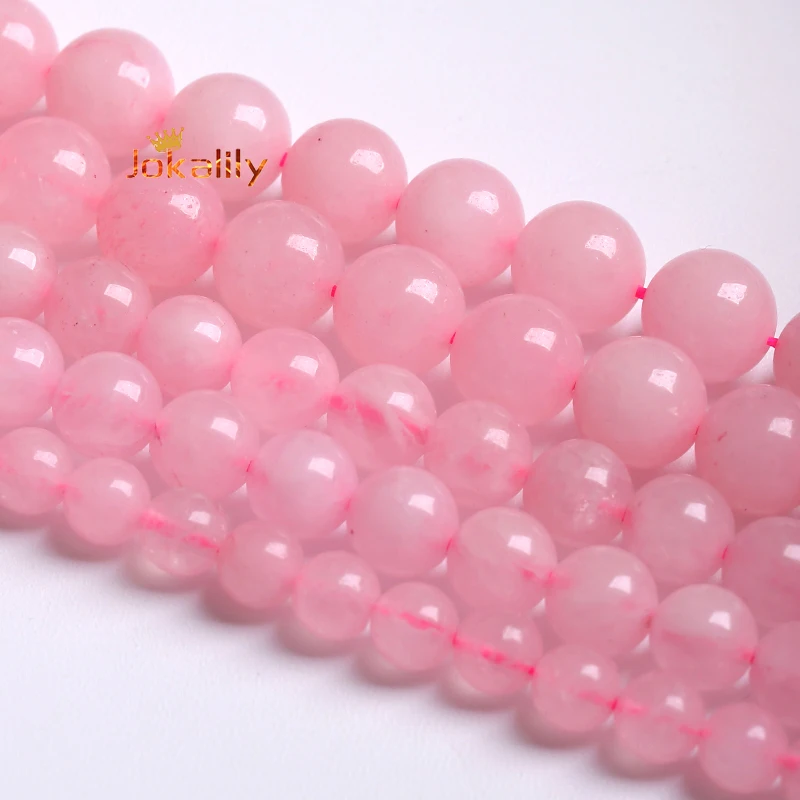 

Бусины из розового кварца для изготовления ювелирных изделий, 4-12 мм