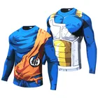 15 цветов Для мужчин спортивные футболки с длинным рукавом сжатия топы Вегета Son Gokuбег костюм для фитнеса футболка для спортзала, Прямая поставка