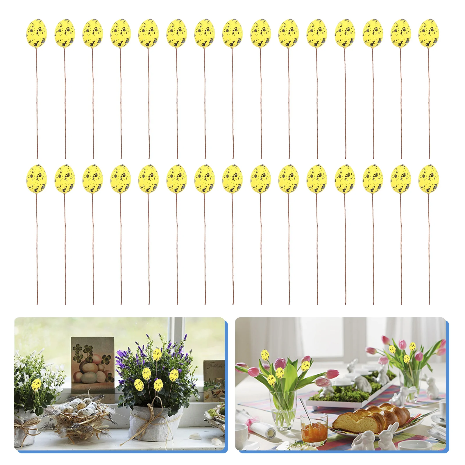 

Egg Easter Picks Garland Party Eggs Foem Fake Favors Fillersornamnets Speckled Artificial Twig Branch Spotted Stems Branches