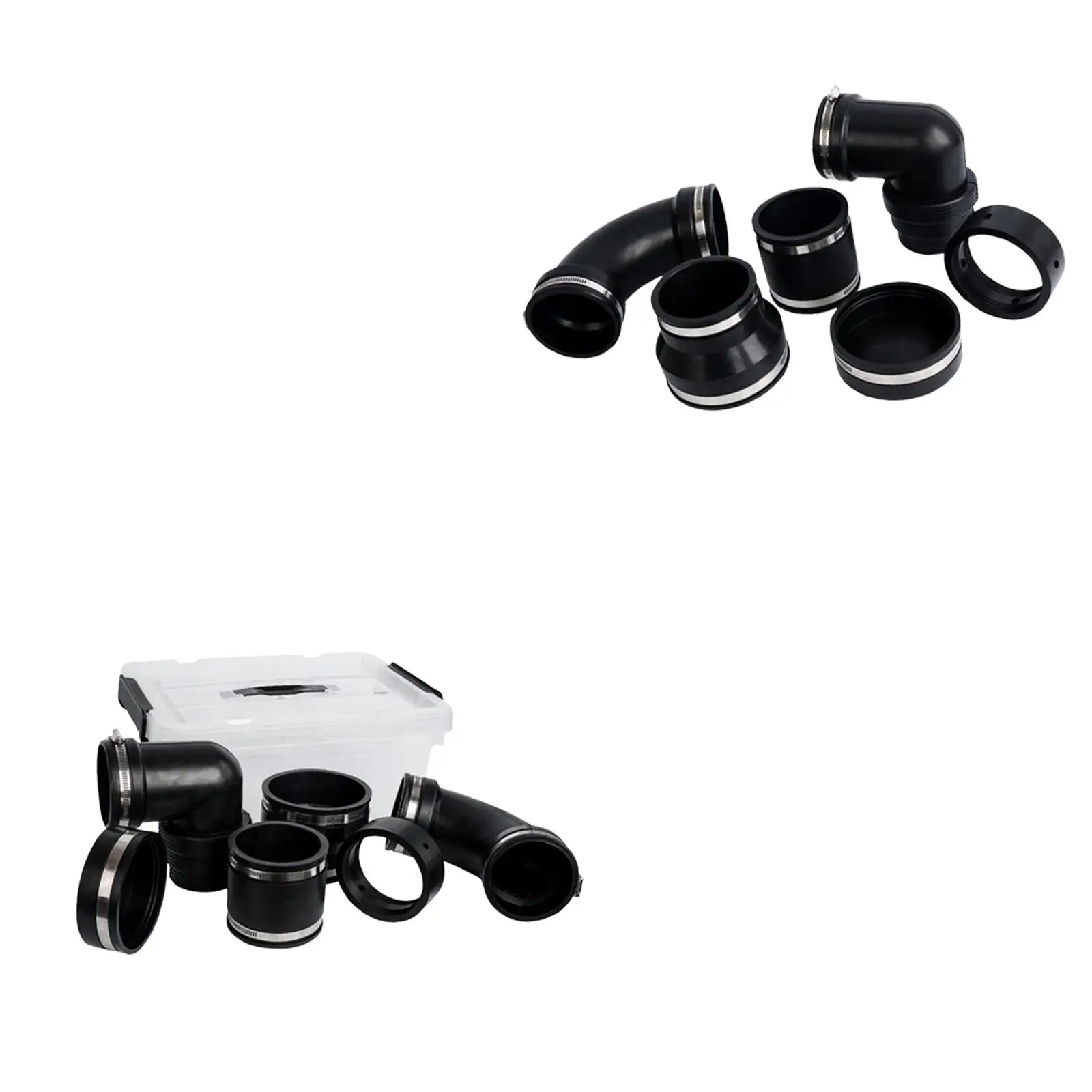 Система подключения системы сантехники для канализационных отходов на колесах.