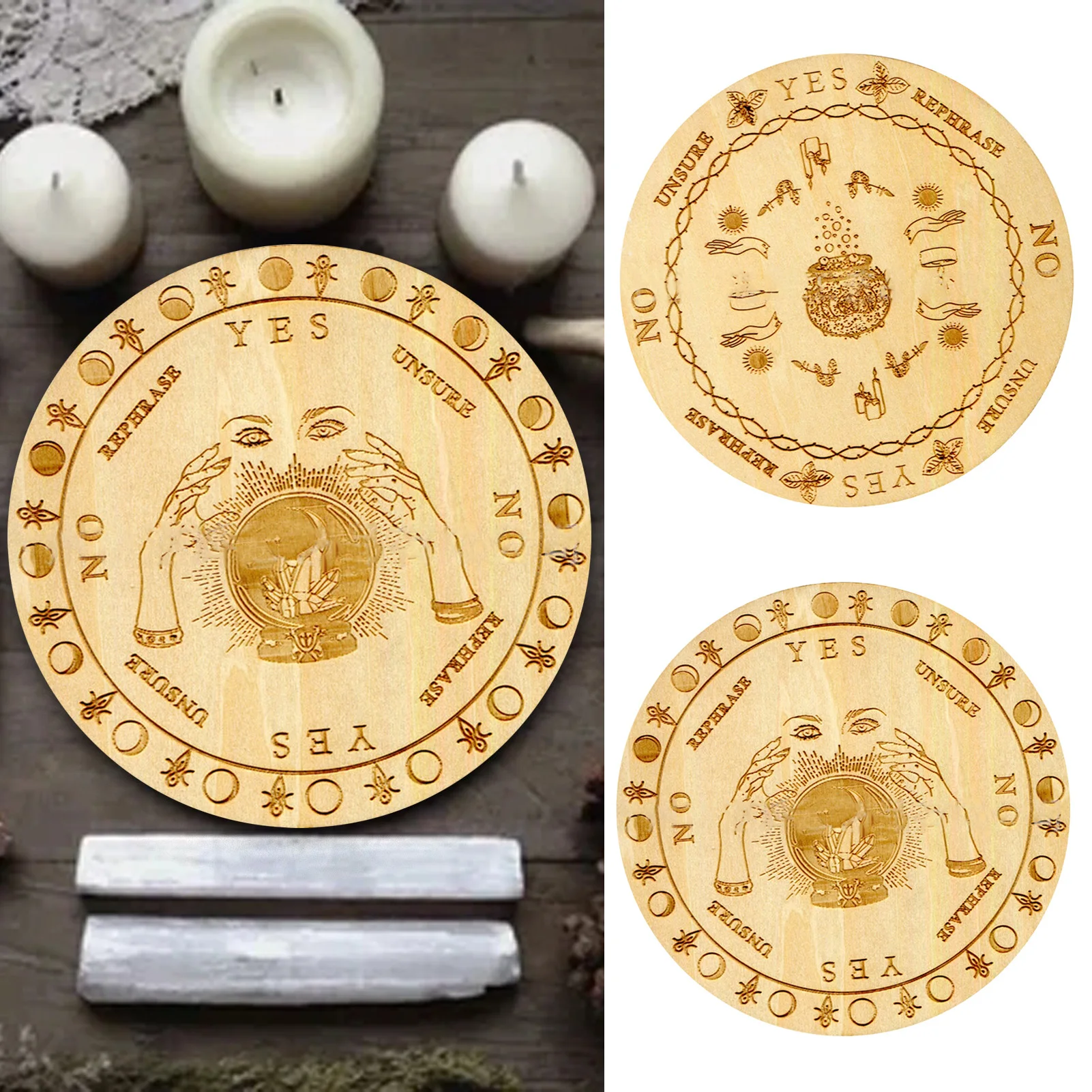 

Wooden Pendulum Board Dowsing Pendulum Witchcraft Divination Tools For Spirit Altar Decoration Wiccan Altar Witchcraft Supplies