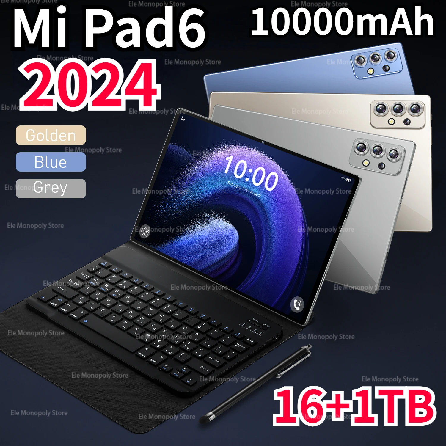 

2023 New Original 11 Inch Tablets Android 12 16GB RAM 1T ROM Dual Sim 4G/5G LTE Phone Call Bluetooth WiFi GPS Google Tablet PC