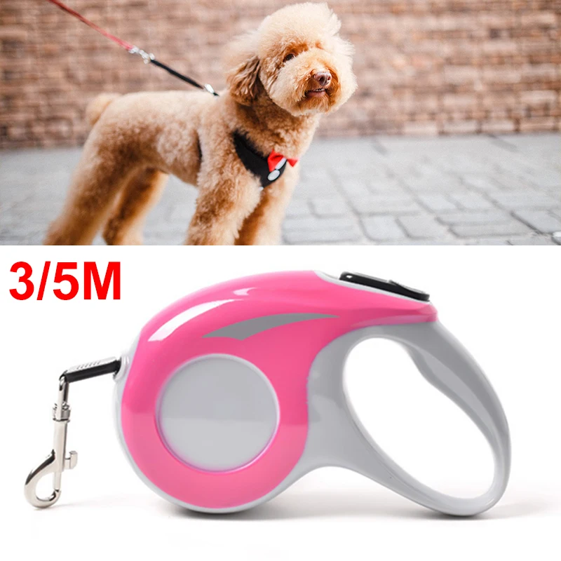 

3m/5m Automatic Retractable Dog Leash Durable Dogs Collar Leashes Portable Puppy Walking Running Lead Accessories