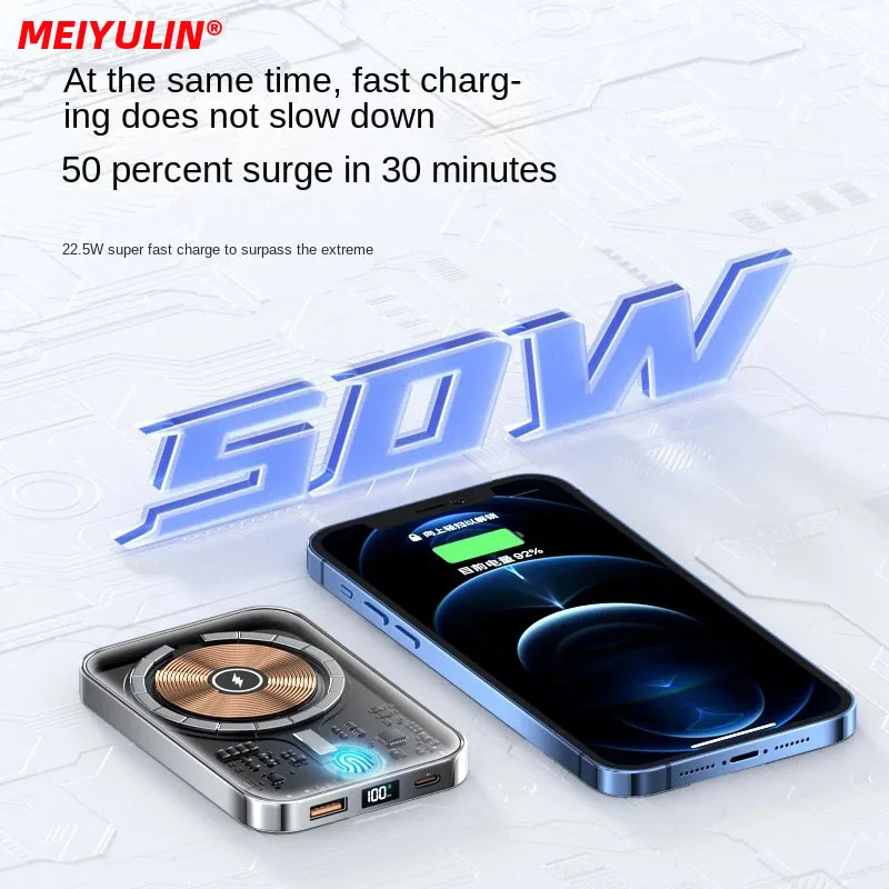 Внешний аккумулятор с подставкой 10000 мАч USB C PD20W
