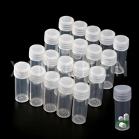 500 pcs 5g plastic test tubes vials sample bottle powder craft bottles small medicine pill capsule storage container screw cap