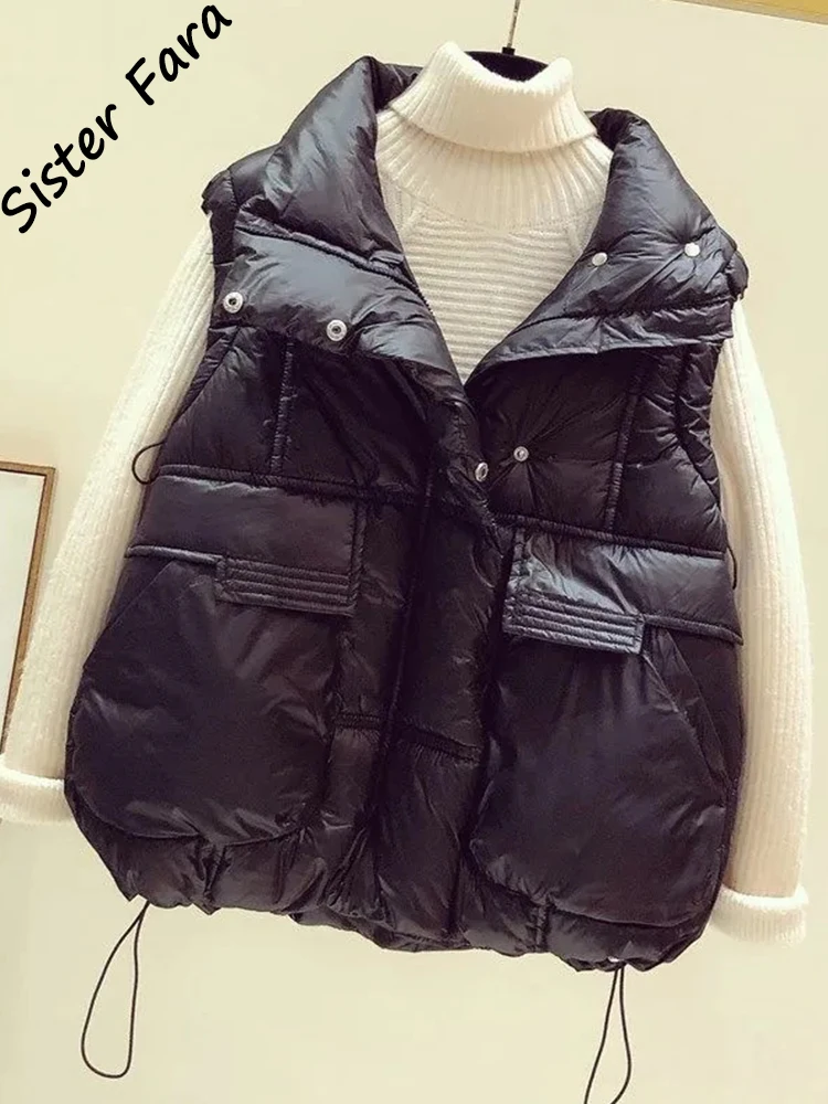 

Winter Sleeveless Jacket Female Down Vest 2022 New Duck Down Puffer Waistcoat Ultra Light Winderproof Outwear Women Gilet