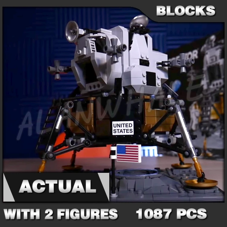 

1087pcs Expert Space Exploration Apollo 11 Lunar Lander Descent Ascent Stage 50004 Building Blocks Sets Compatible With Model