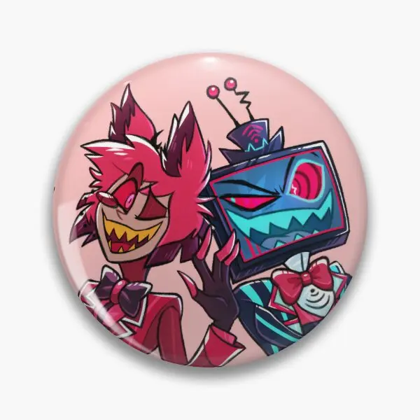 Мягкая булавка Alastor And Vox значок на одежду для женщин Забавный воротник Модная
