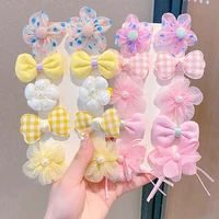 pretty floral kids hair barrettes cute bowknot hair clips for baby girl princess gifts sweet hairpins hair ornaments accessories