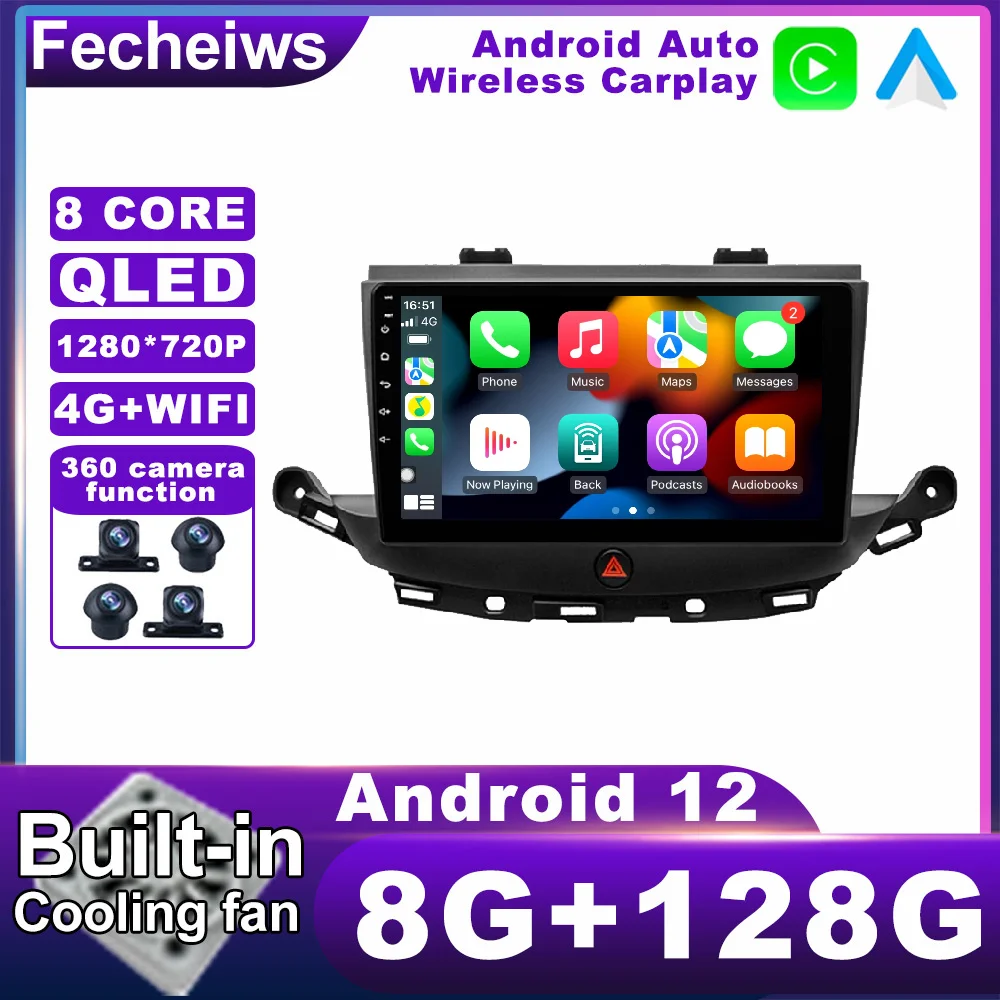 

9 Inch Android 12 For Buick Verano GS 2016 Car Radio WIFI Wireless Carplay Auto RDS 4G Autoradio Multimedia DSP No 2din Stereo