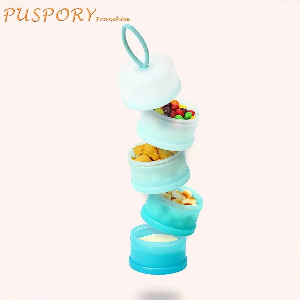 

Baby Milk Powder Box Portable Layered Big Space Seal Food Grade PP Detachable Baby Food Box Newborn Food Hot Keep Fresh Box