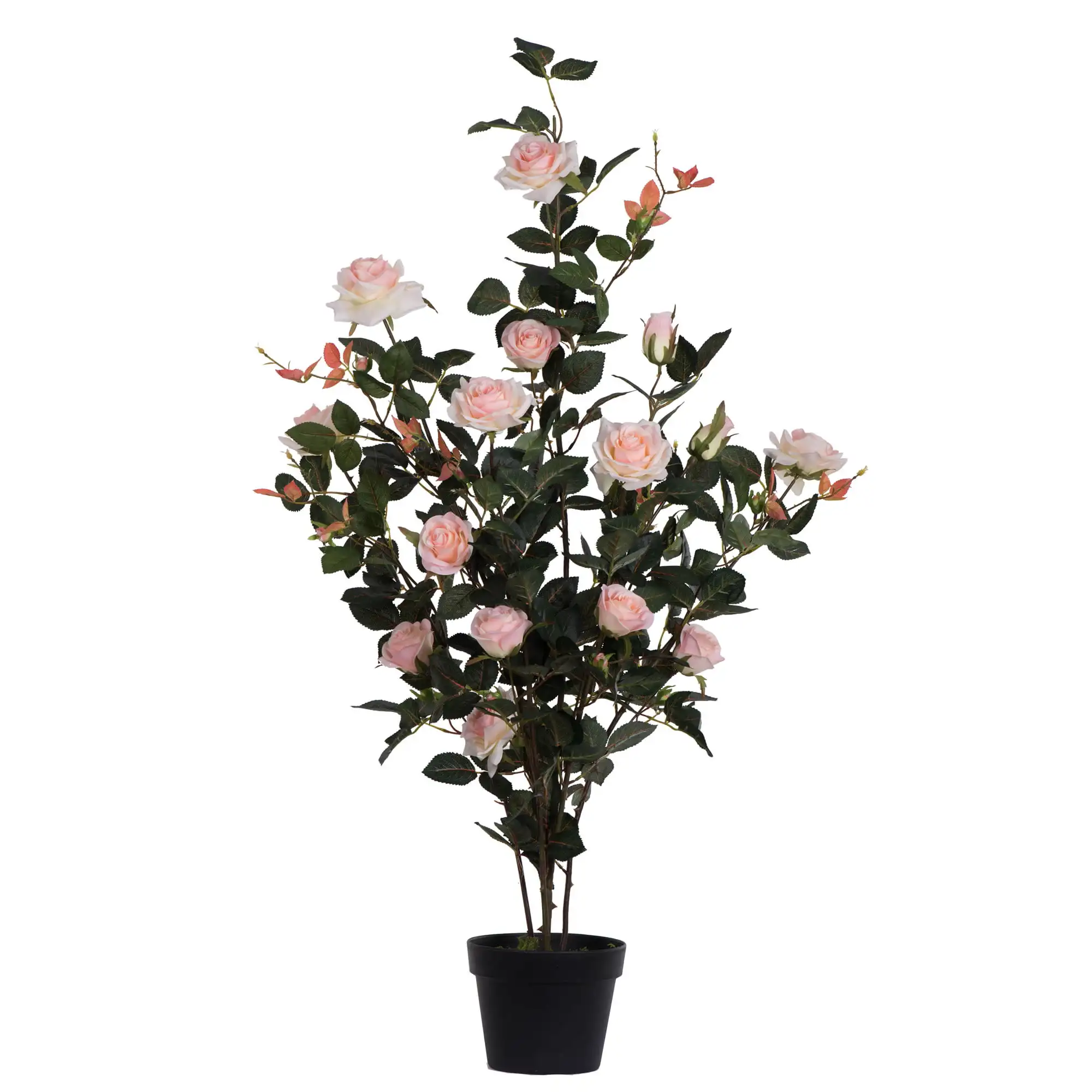 

Everyday 45" Tall Artificial Pink Rose Plant - Lifelike Home or Office Decor - Premium Artificial Rose Plant - Maintenance Free