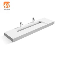 Wall mount and cabinet solid surface acrylic sink polish for bathroom (KKR-1371)