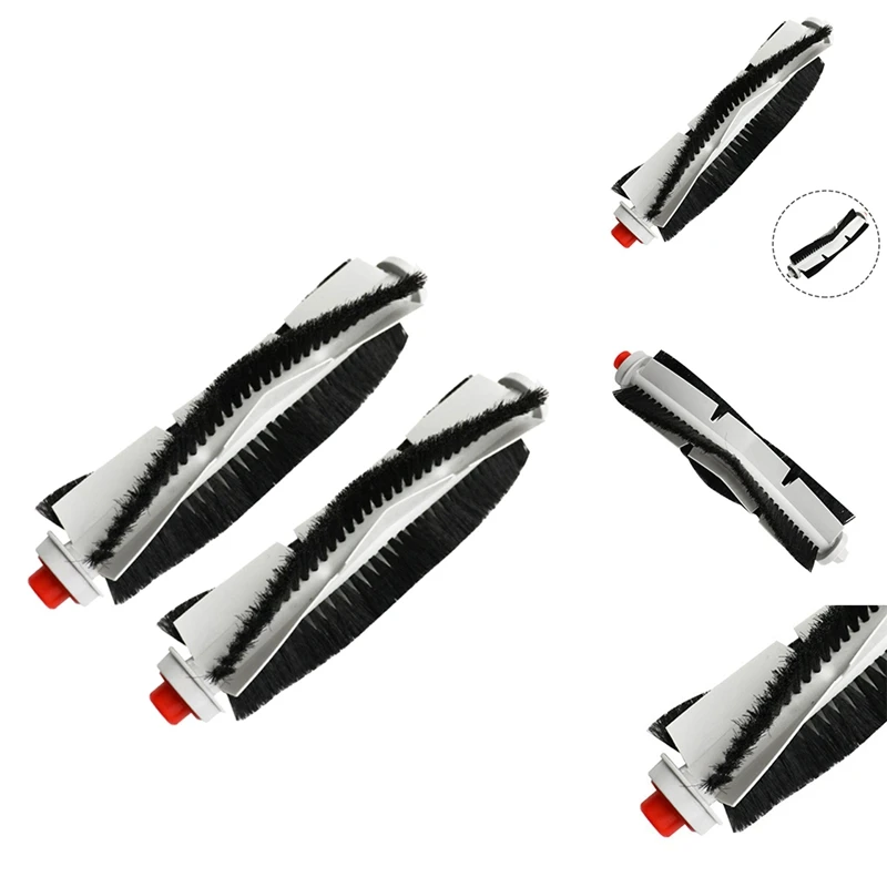 

2Pcs Main Brush Household Cleaning For Midea W11/RM2102/W11SE Robot Vacuum Cleaner