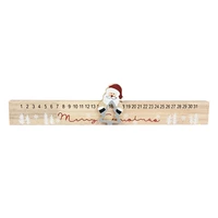 creative christmas calendar countdown wooden santa claus ornaments home decoration for children and kid gift