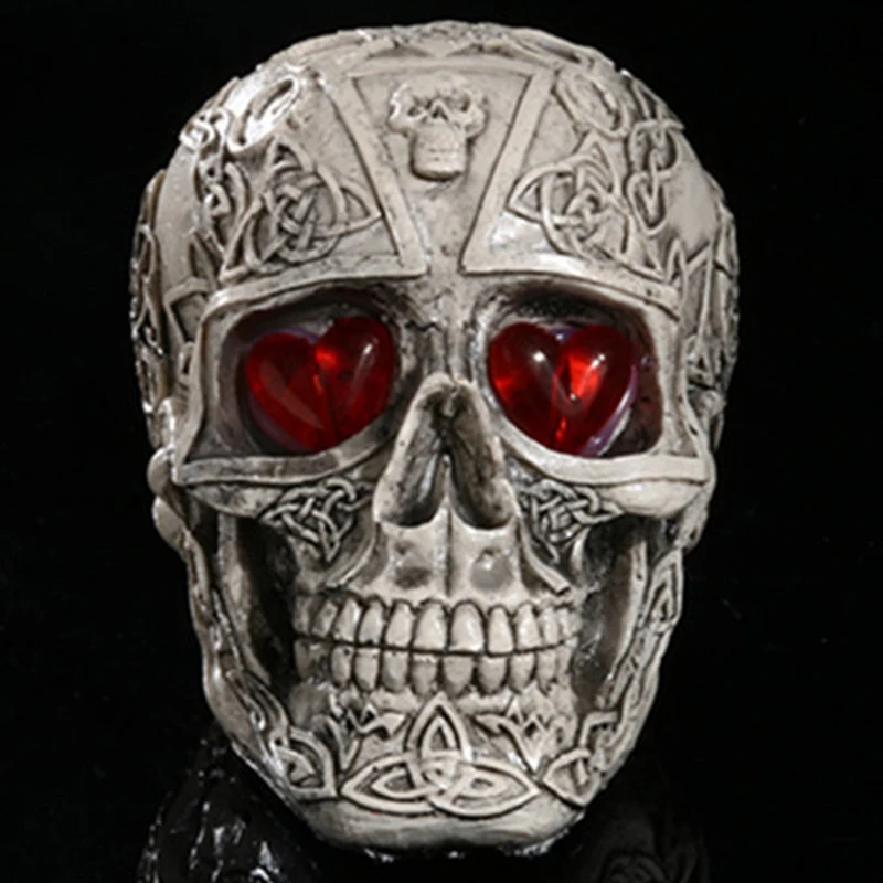 

Horror Skull ornament Handmade Resin Crafts Creative Halloween Decoration Props for Home Garden Bar