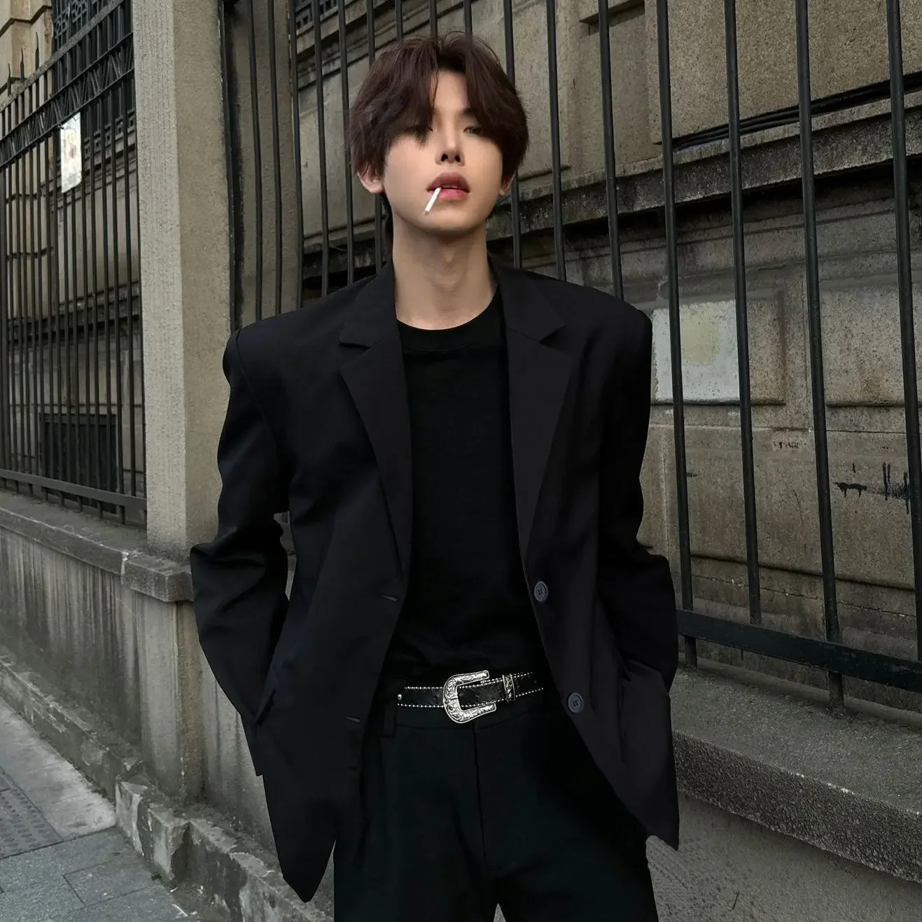 Высококачественный повседневный мужской пиджак модный весенне-осенний сезон в