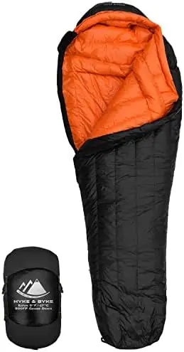 

& Byke Eolus 0 F Hiking & Backpacking Sleeping Bag - 4 Season, 800FP Goose Down Sleeping Bag - Ultralight - Blue/Lime Gr