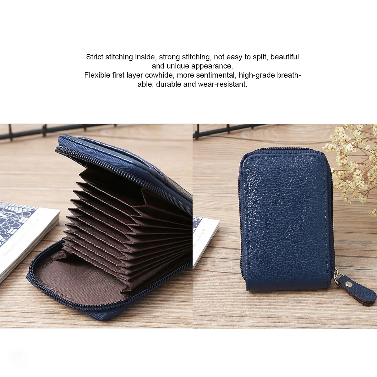 

Women's Short Card Bag Oil Leather Organ Card Bag Vertical Ladies Clutch Bag Women's Small Clutch Bag Long Wallet Handbag