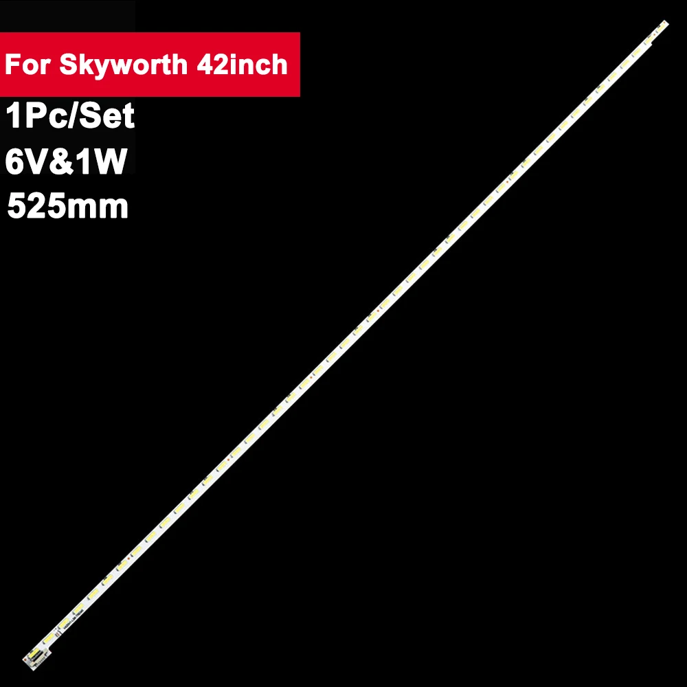 1 шт., Светодиодная лента для подсветки телевизора 525 мм для Skyworth 42 дюйма, искусственная светодиодная лампа, Φ 42E780U D42A571U