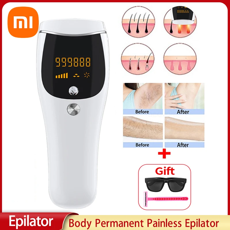 Enlarge 2022 New Xiaomi Youpin Laser Epilator Painless Hair Removal Women Facial Body Permanent Hair Remover Electric IPL 999999 Flashes