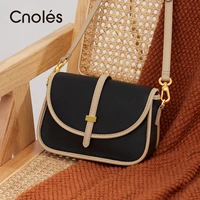 cnoles cowhide women shoulder bag 2022 new fashion female luxury designer lady crossbody bags messenger bag