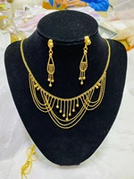fashion luxury hollow spherical pendant gold plated tassel necklace bead earrings womens party daily exquisite jewelry sets