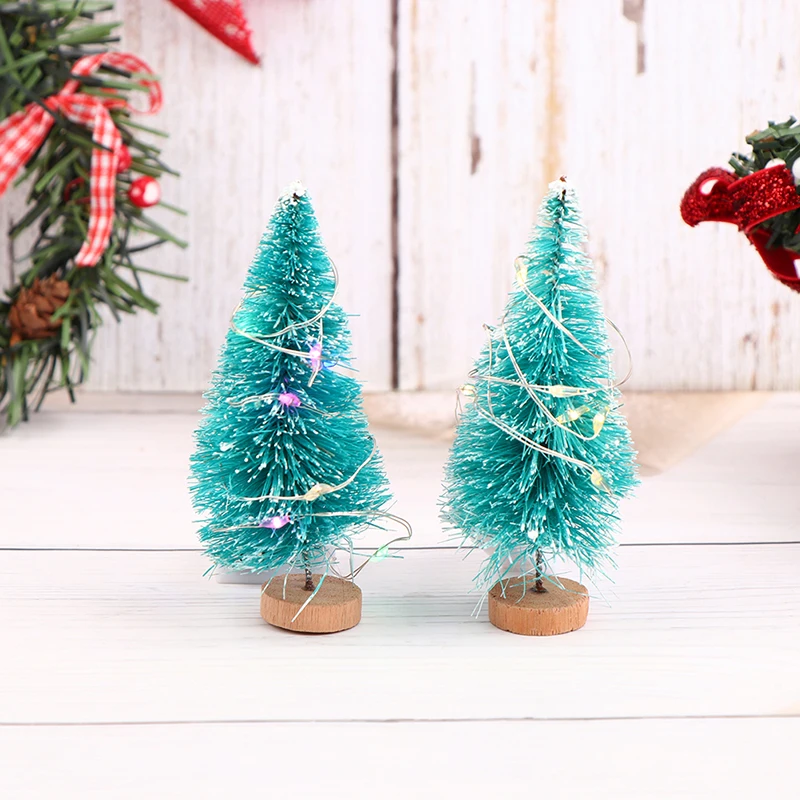 

1/12 Миниатюрные аксессуары для кукольного домика, мини светящаяся Рождественская елка со светодиодной симуляцией, модель рождественской ел...