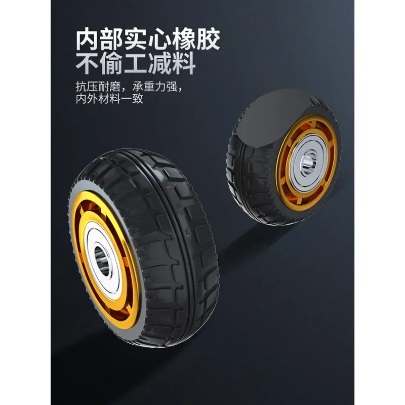 Универсальное колесо сверхмощное колесико бесшумное резиновое 6-дюймовый ручной
