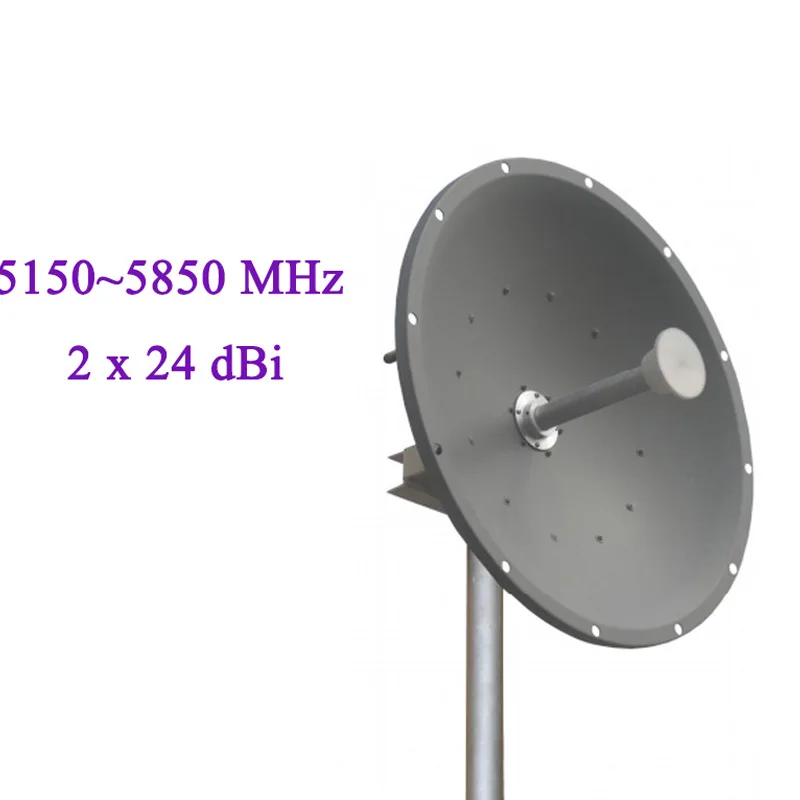 

WiFi 6 5.8ghz 48dBi Mimo antenna 5ghz dual polarity base station dish Antenna for remote signal transmission