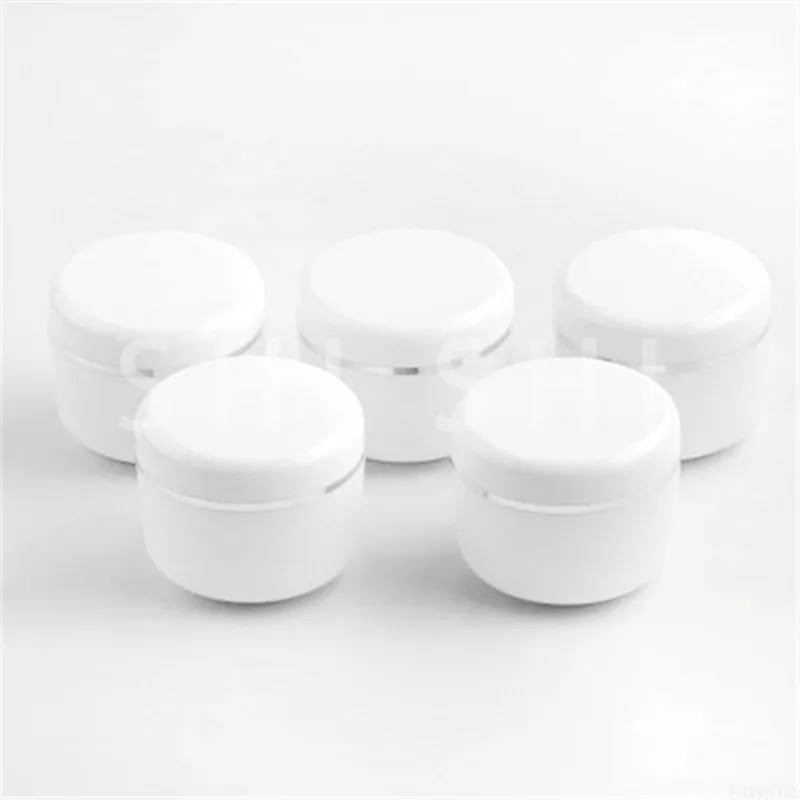 Пустые контейнеры для крема 5 шт. белый пластиковый косметический контейнер