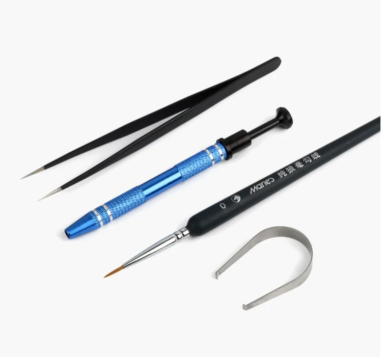 

Mechanical keyboard switch tool tweezer lube brush repair mod kit