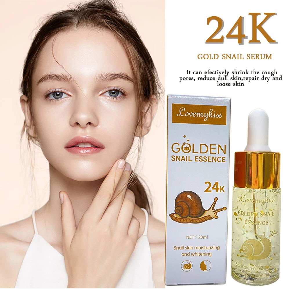 24k Gold Snail Whitening Moisturizing Repair Anti Wrinkle Face Sreum Beauty Health Korean Skin Care Essence