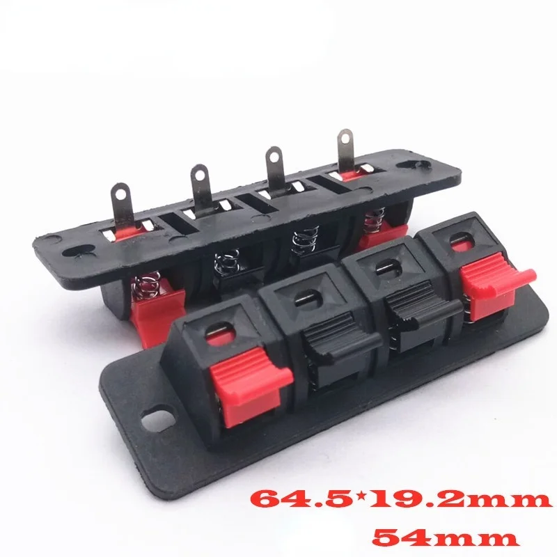 

5PCS 4-position Speaker Clip 4P Spring Terminal Audio Terminal WP4-4 Four-position Aging Test Terminal